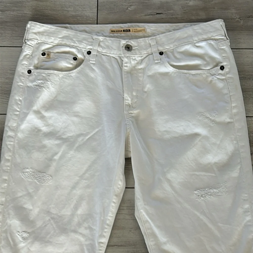 Big Star Billie Slouchy Skinny jeans in white size 31